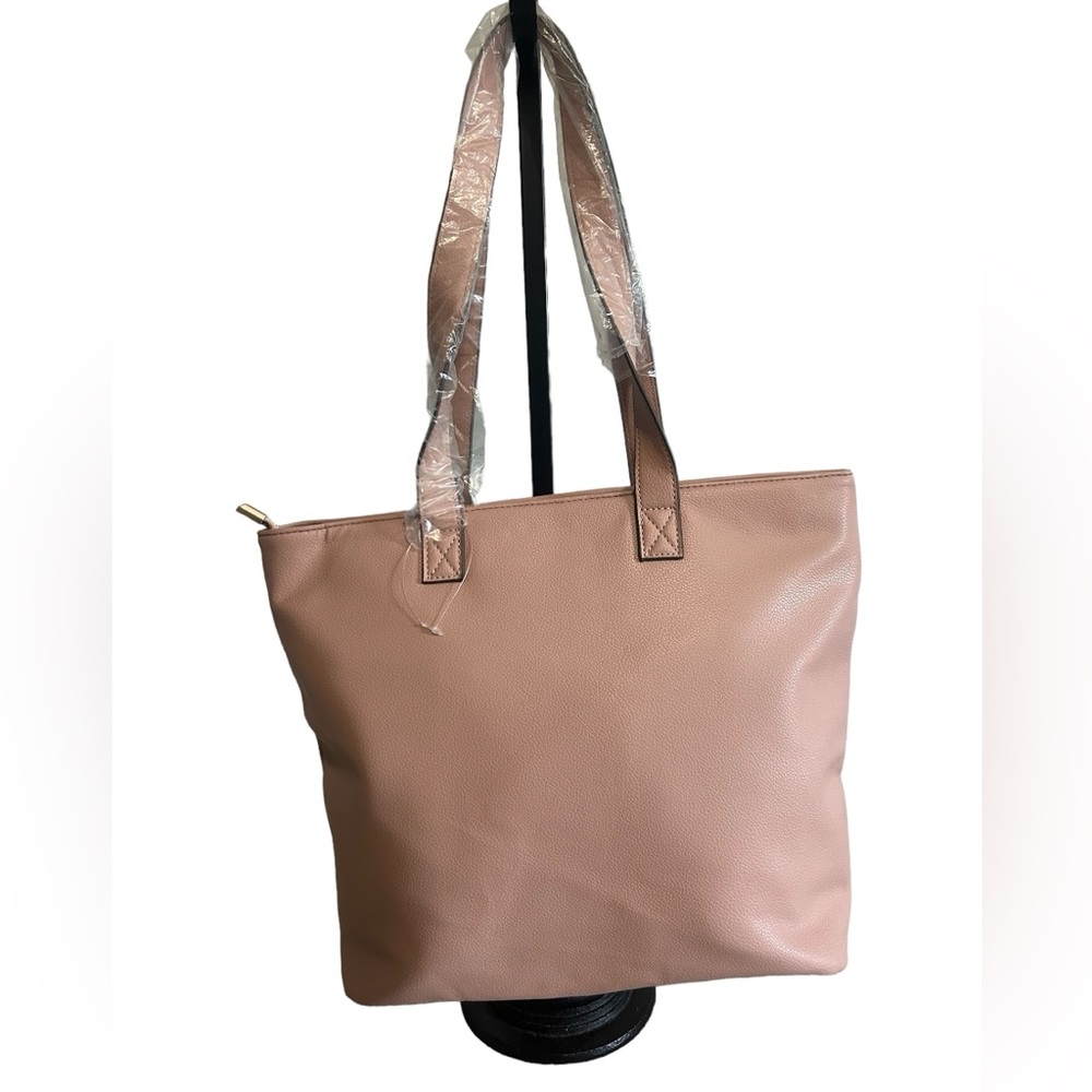 London Fog Inaba Blush Front Zip Pocket Tote Handbag NWT - Picture 2 of 9